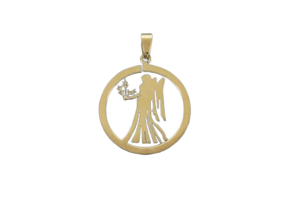 Кулон зодіак Діва з медичної сталі 3,0x3,0x0,2 см (t30666)