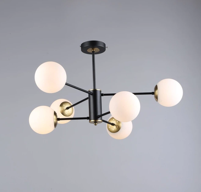 Люстра Sirius B N36360/6 BK/COP Черный/Медный