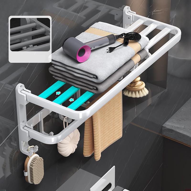 Полка для полотенец откидная 59 см Белый (37136) - фото 2 Полка для полотенец откидная 59 см Белый (37136) - фото 2