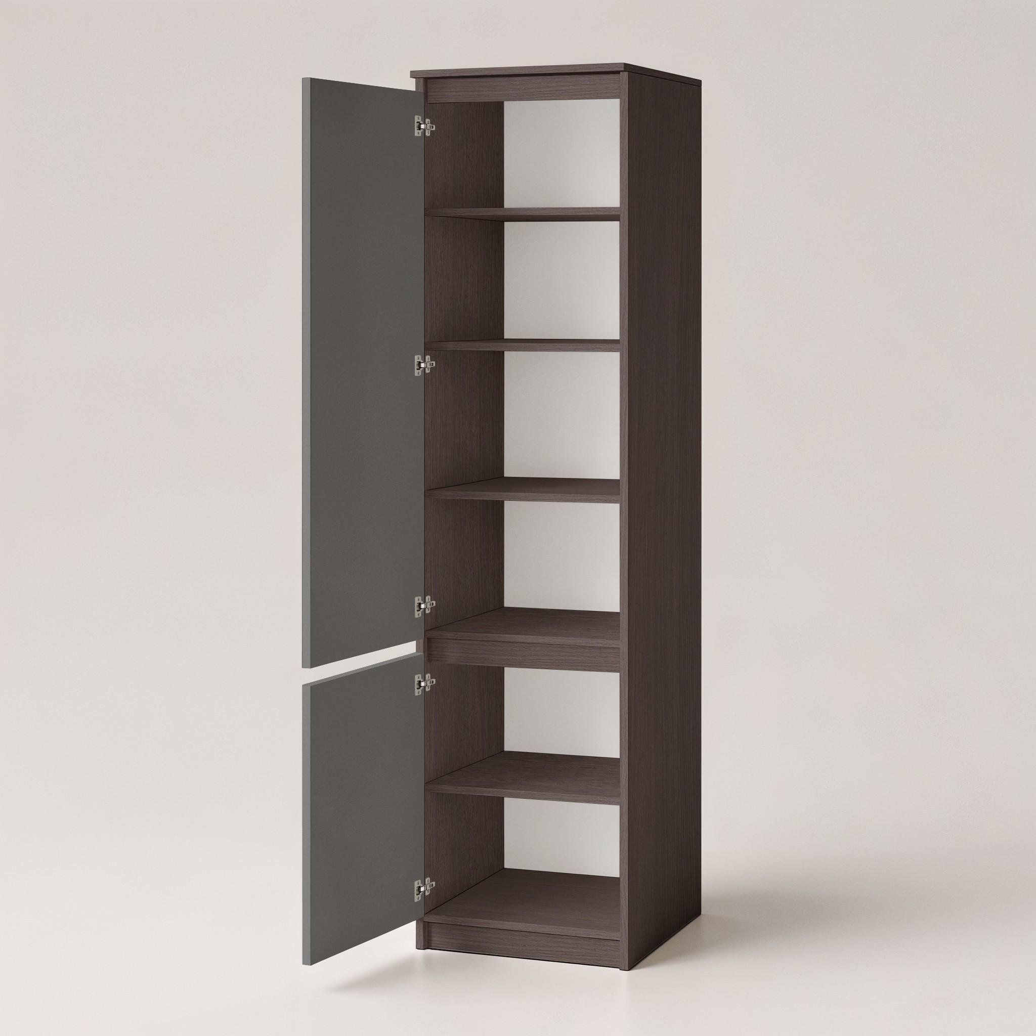 Шкаф-пенал с полками T-217 500х498х2117 мм Венге Магия/Антрацит - фото 2 Шкаф-пенал с полками T-217 500х498х2117 мм Венге Магия/Антрацит - фото 2