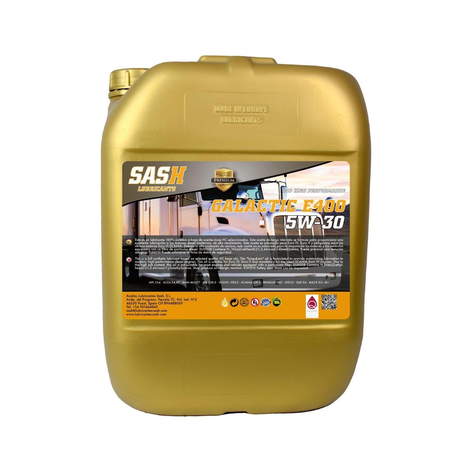 Моторное масло автомобильное SASH GALACTIC E400 5W30 20 л (164279)