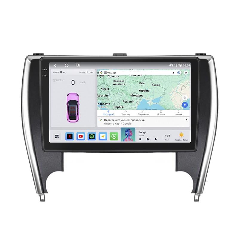 Автомагнитола Lesko для Toyota Camry VII XV50 Рестайлинг 2 2017-2018 4/64 QLED CarPlay GPS 360 Prime 10" (22391486)