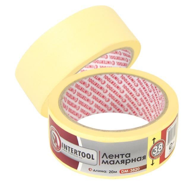 Стрічка малярська Intertool DM-3820 38 мм 20 м Yellow (127794)