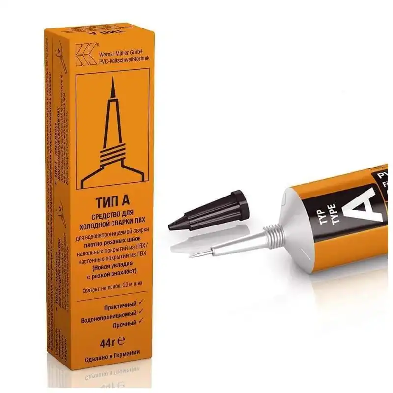 Клей для холодного зварювання стиків лінолеуму Werner Muller Тип А 44 г (390) - фото 2 Клей для холодного зварювання стиків лінолеуму Werner Muller Тип А 44 г (390) - фото 2