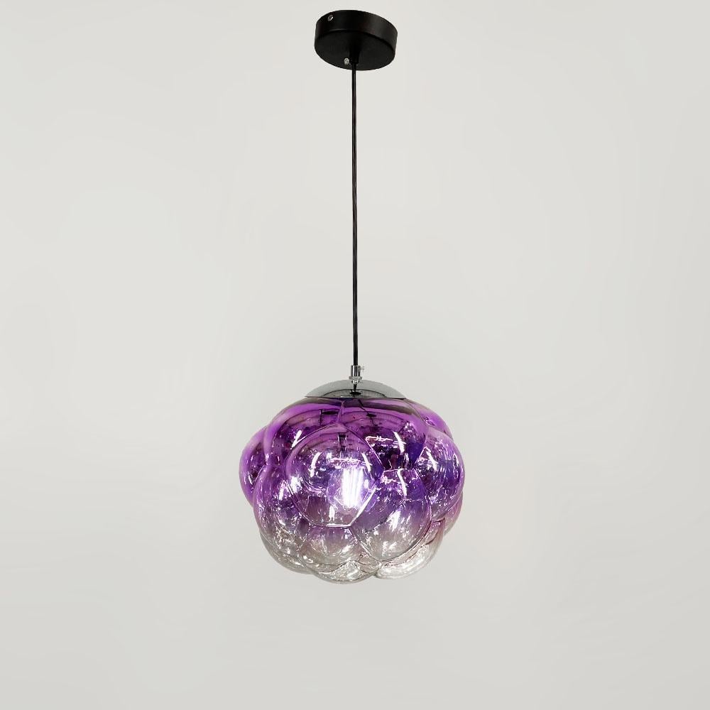 Подвес с фактурным стеклянным плафоном Purple (0619/1)