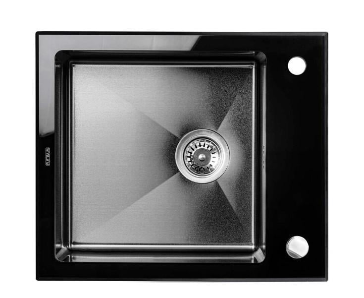 Мойка для кухни Platinum HANDMADE Black Glass (SP000034805)