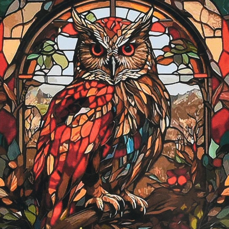 Алмазна мозаїка Strateg Погляд мудрості 30х30 см Різнокольоровий (VM-127-A-419)