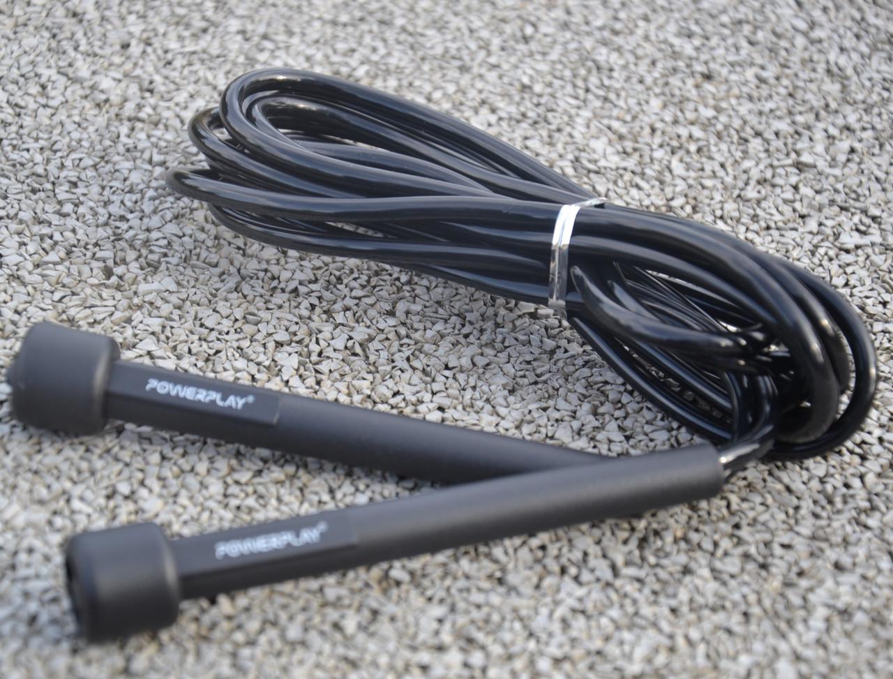 Скакалка PowerPlay 4201 Basic Jump Rope 2,8 м Чорний - фото 8