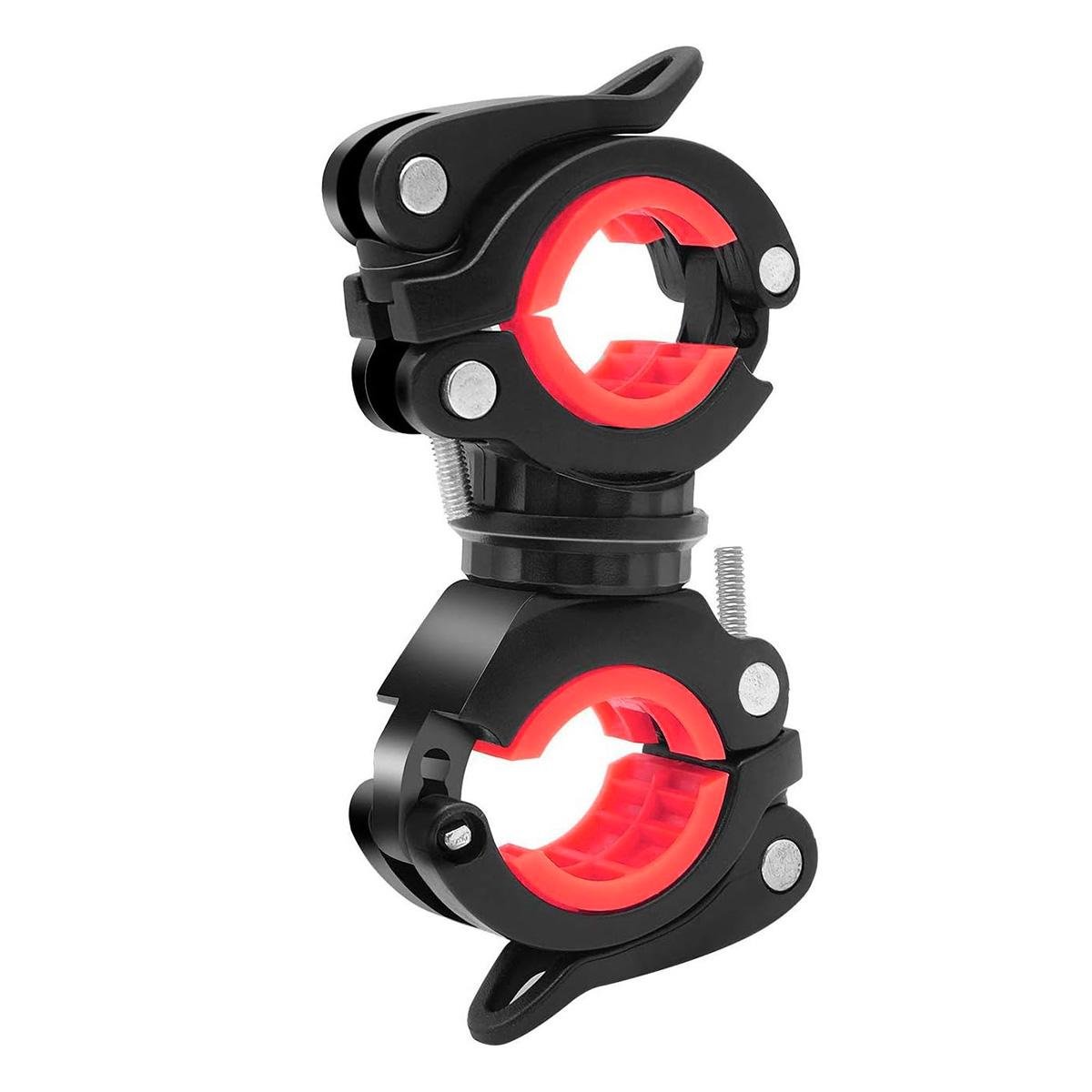 Крепление на руль для велосипедных фонарей ROCKBROS DJ1002 360° Красный с черным (RB-DJ1002-1287)