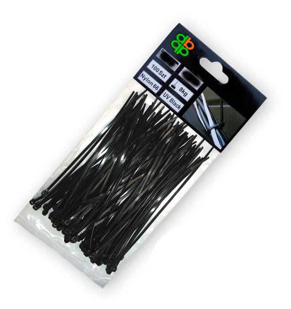 Стяжки кабельные пластиковые TS1148400B 4,8x400 мм UV Black (1257-ece91)