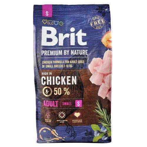 Корм сухой Brit Premium Dog S для взрослых собак малых пород с курицей 8 кг