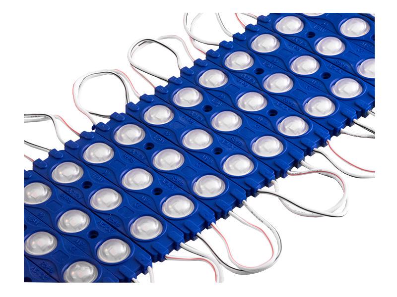 Модуль світлодіодний LEDUA 2835-3smd 12V IP65 1,5 Вт з лінзою Синій (1608) - фото 2 Модуль світлодіодний LEDUA 2835-3smd 12V IP65 1,5 Вт з лінзою Синій (1608) - фото 2