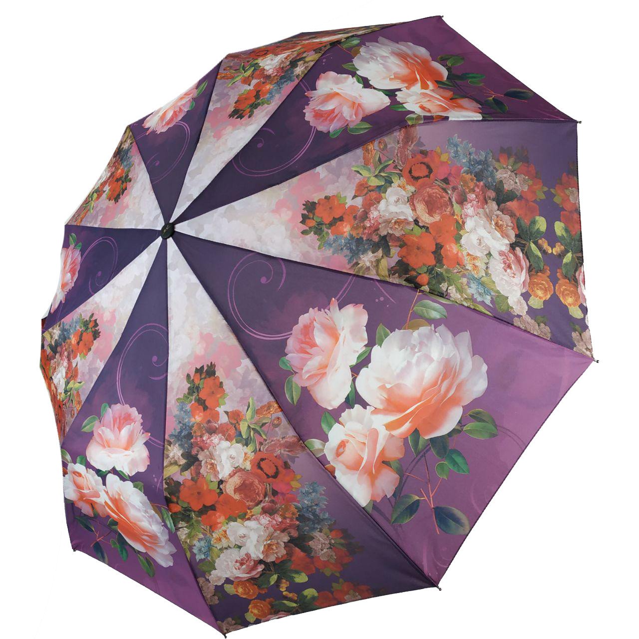 Зонт полуавтомат Susino цветочный принт Разноцветный (43006-6)