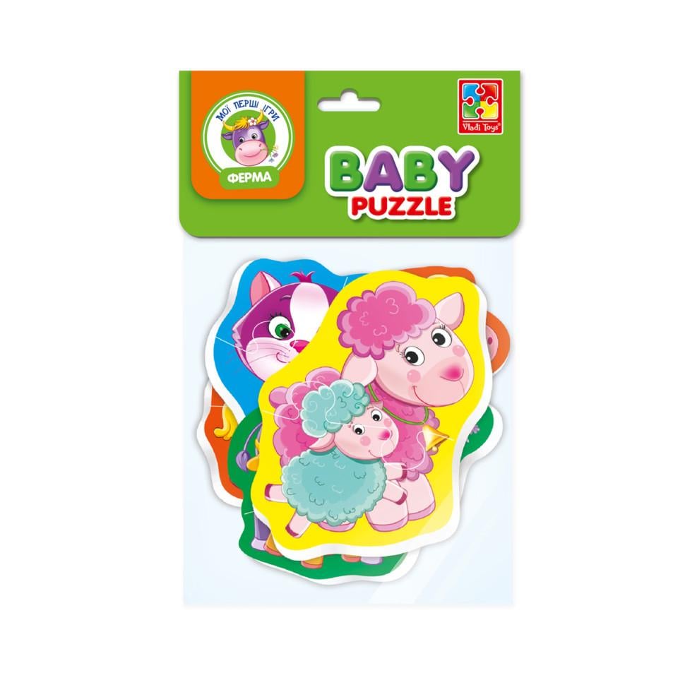Пазли дитячі Vladi toys Baby Puzzle Мама та малюк Різнокольоровий (IP-177-P-1272)