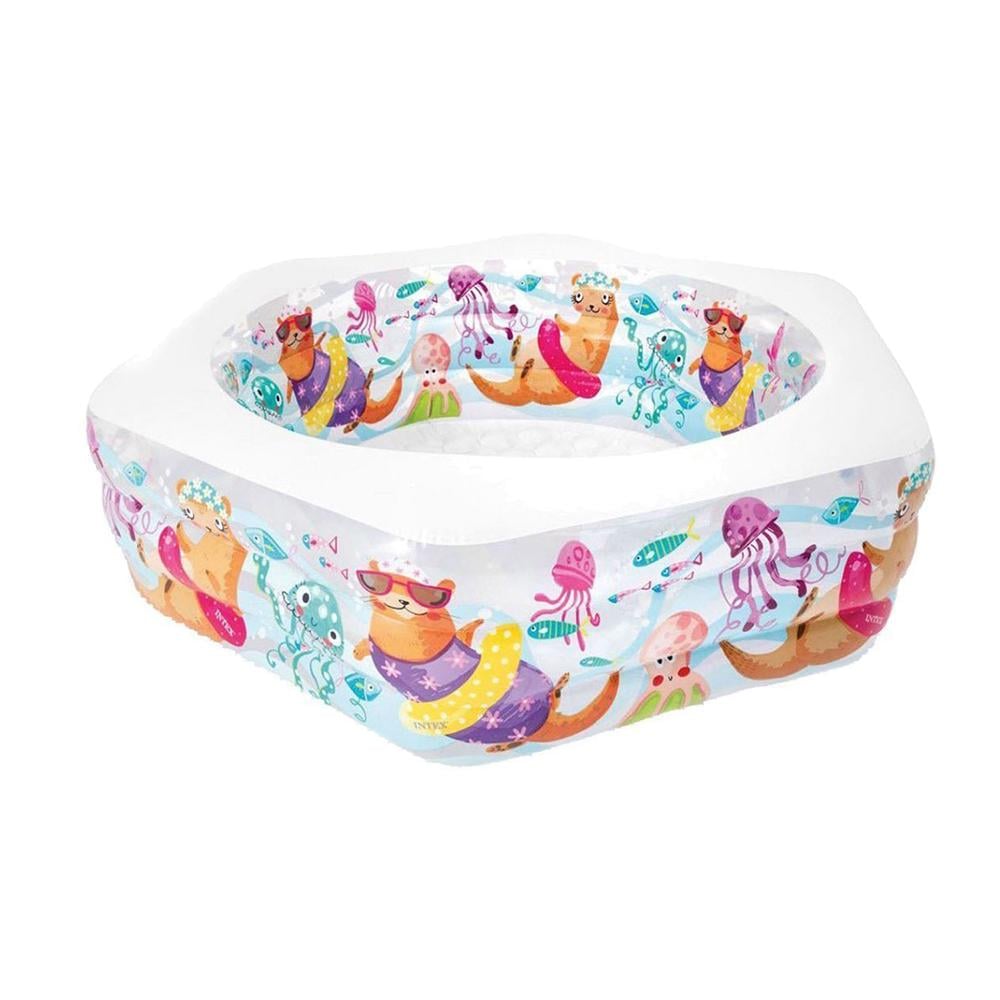 Басейн надувний дитячий Intex 56493 Весела Видра 191х178х61 см (167571)