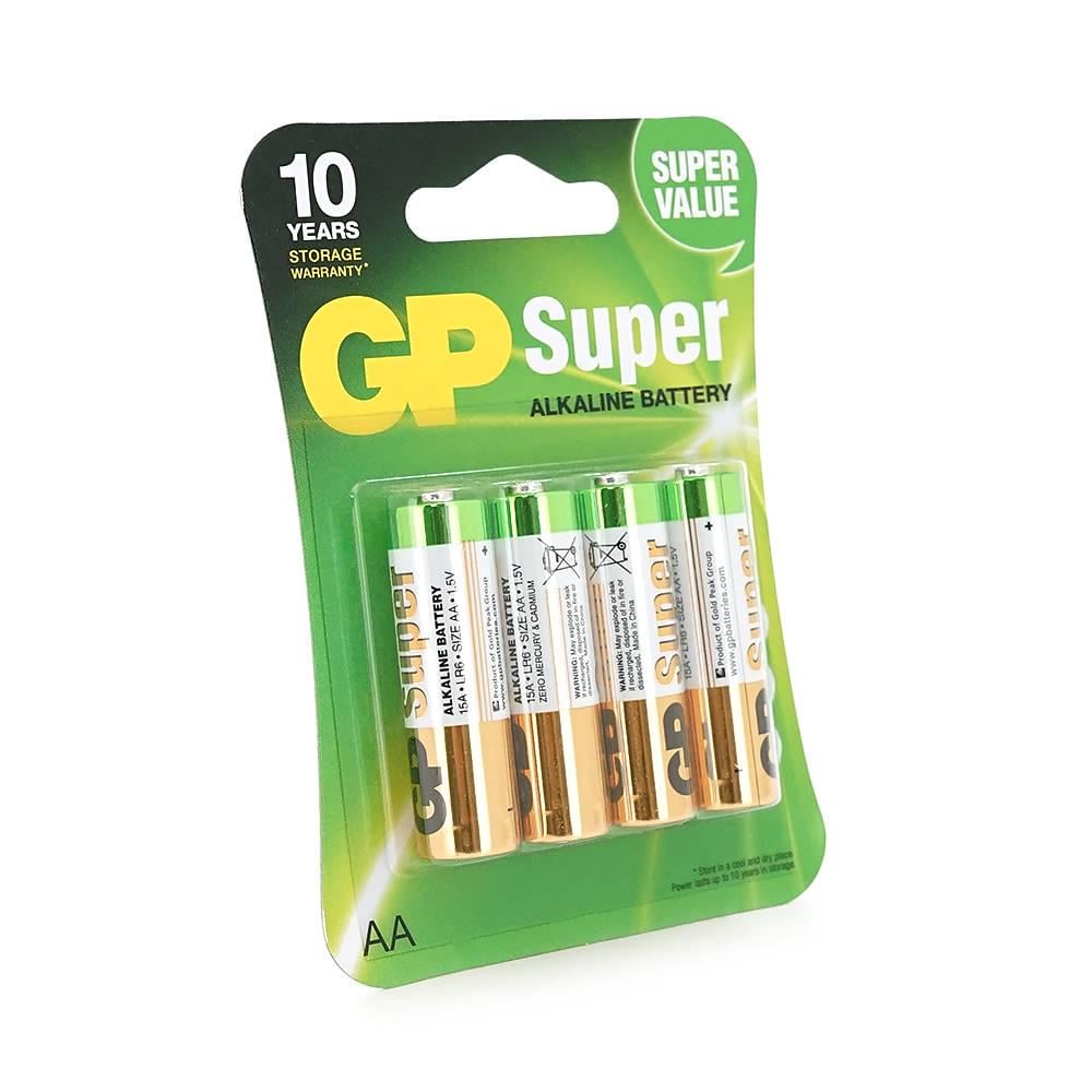 Батарейка GP Super 15A-2UE4 лужна AA 4 шт. (39441)