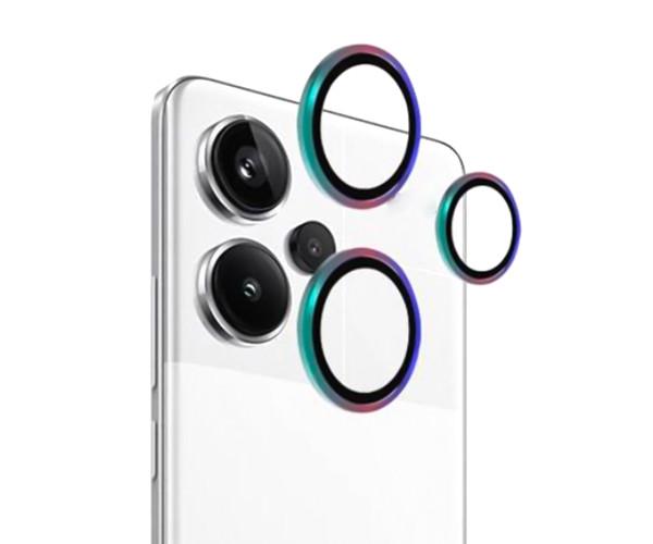 Защитное стекло с рамкой CD Pattern на заднюю камеру для Xiaomi Redmi Note 13 Pro Plus 5G Разноцветный