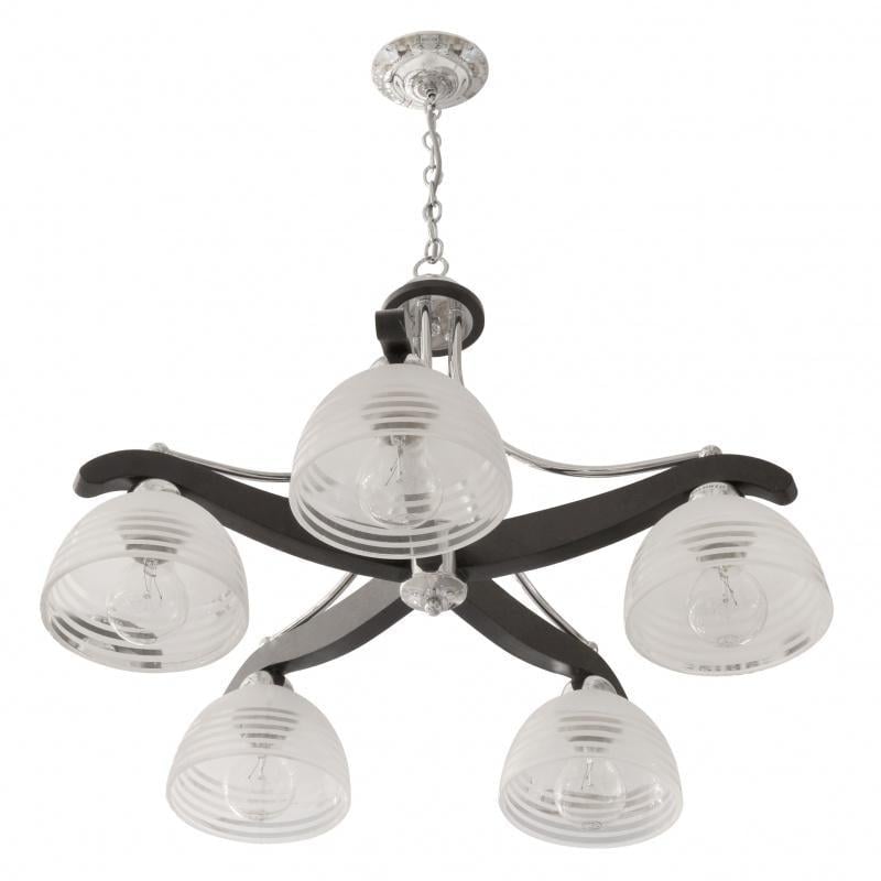 Люстра деревянная подвесная классическая Brille BR-01 154S/5 E27