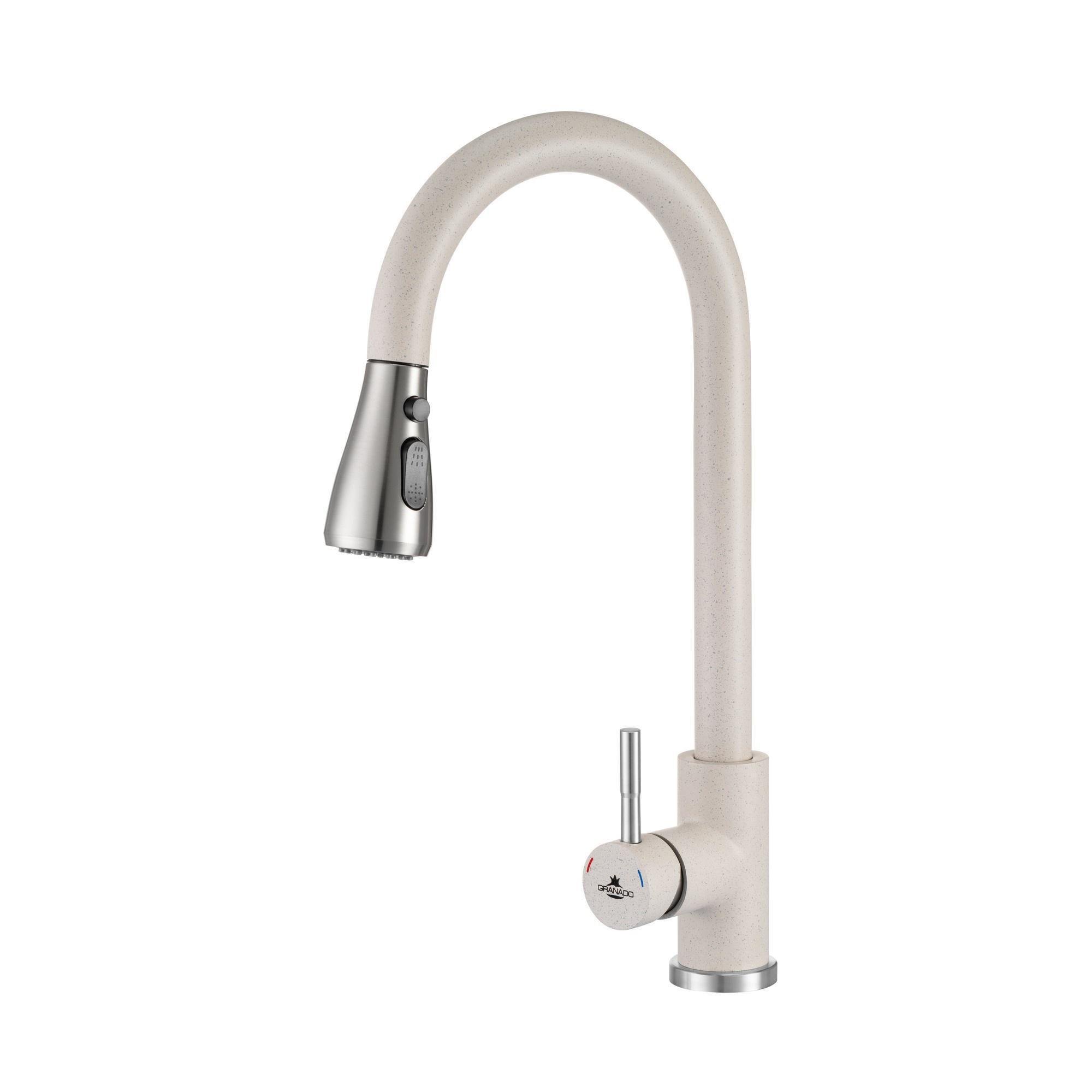 Змішувач для кухні Granado Campo Lux Gris GZ0508L одноважільний Білий (GRA-25260)