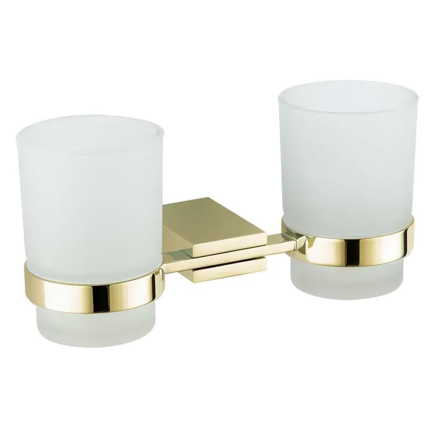 Стакан для зубных щеток VBI Neptune настенный двойной Золотой (RM-VBI-040514GL)