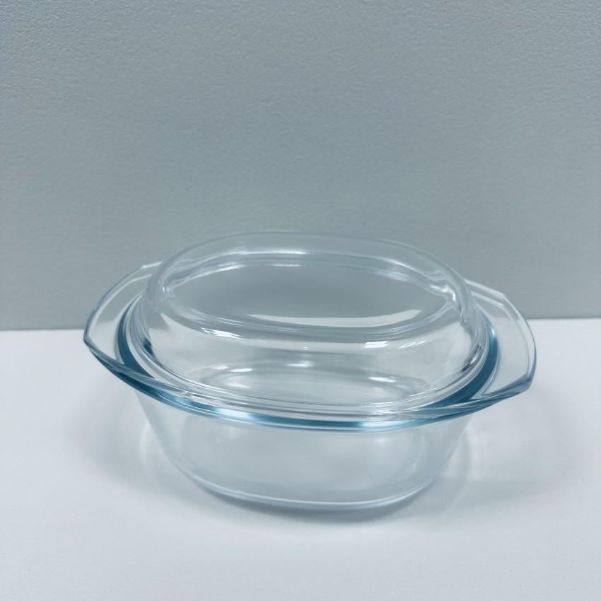 Каструля скляна A-Plus 4008 овальна зі скляною кришкою 1 л (2541485395) - фото 3