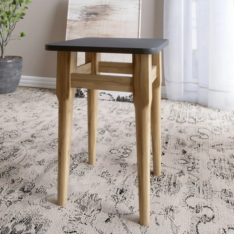 Комплект табуретов на кухню Lion Majami крайка ПВХ 2 мм 2 шт. Антрацит (Lion-041260)