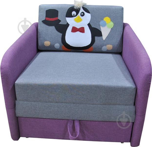 Диван малютка Ribeka Пингвинчик Синий с фиолетовым (03M183)