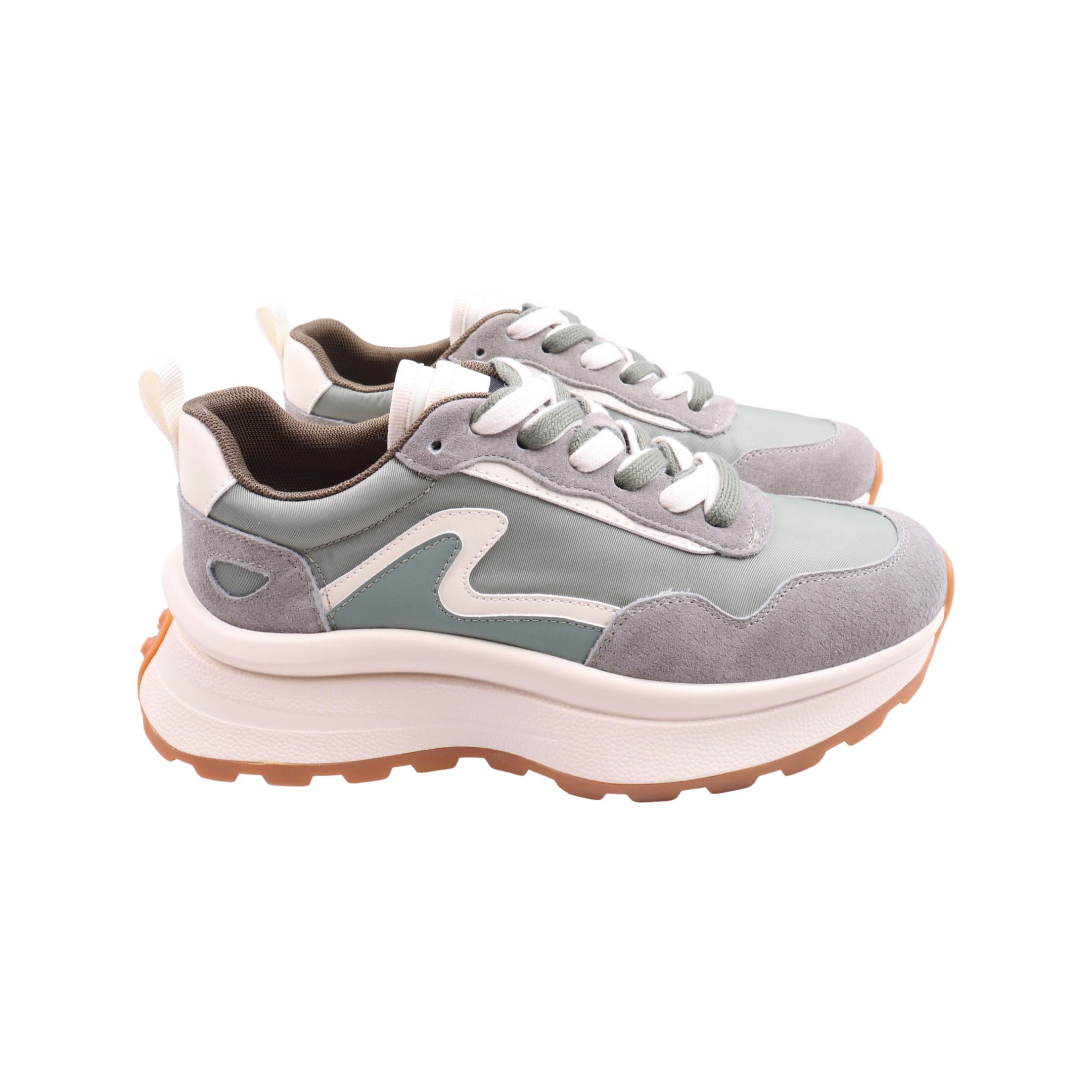 Кроссовки женские Li Fexpert из текстиля р. 40 Хаки (1268-23DK)