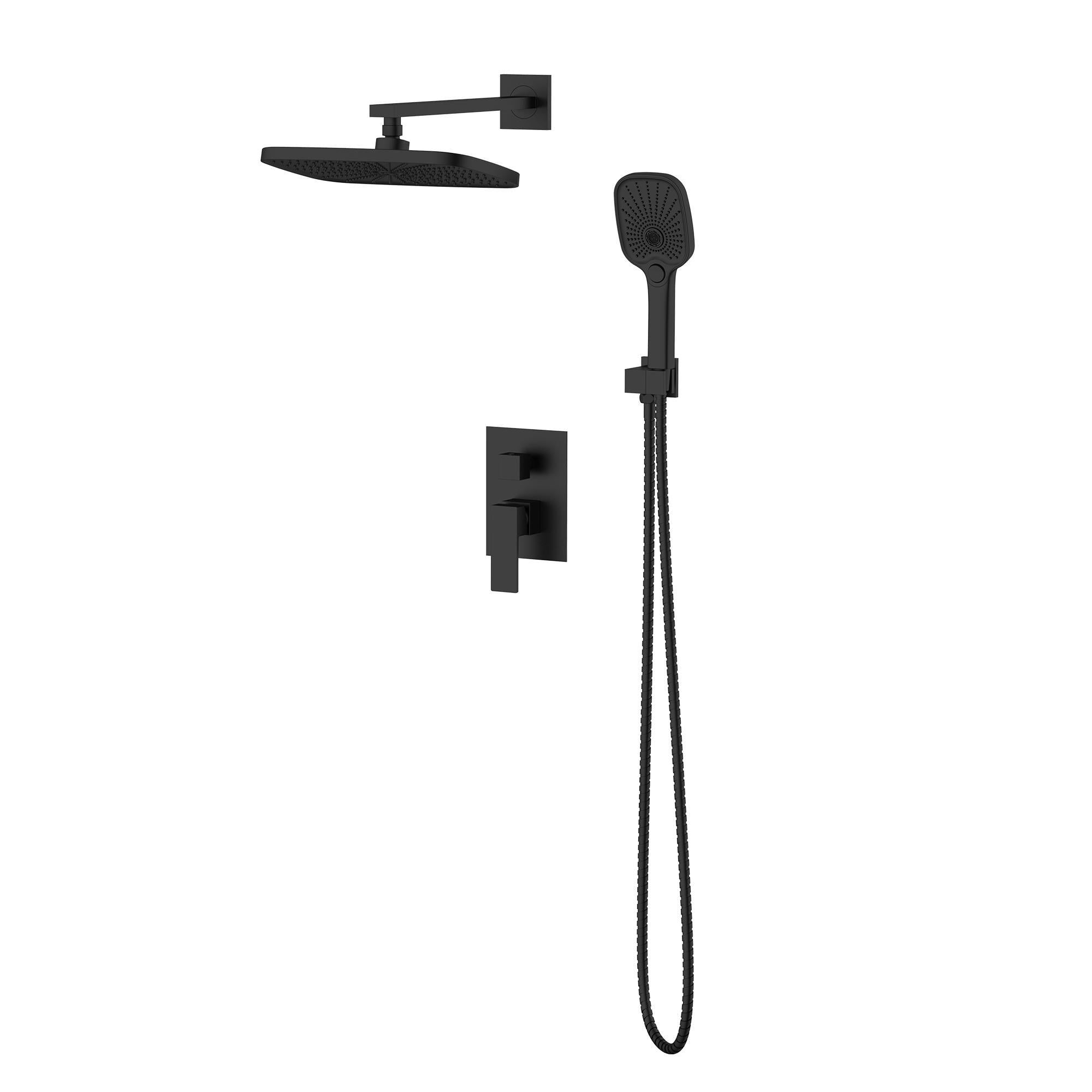 Душевая система для душа Qtap Gemini скрытого монтажа на два потребителя Black Matt (QTGEM113BLM45697)