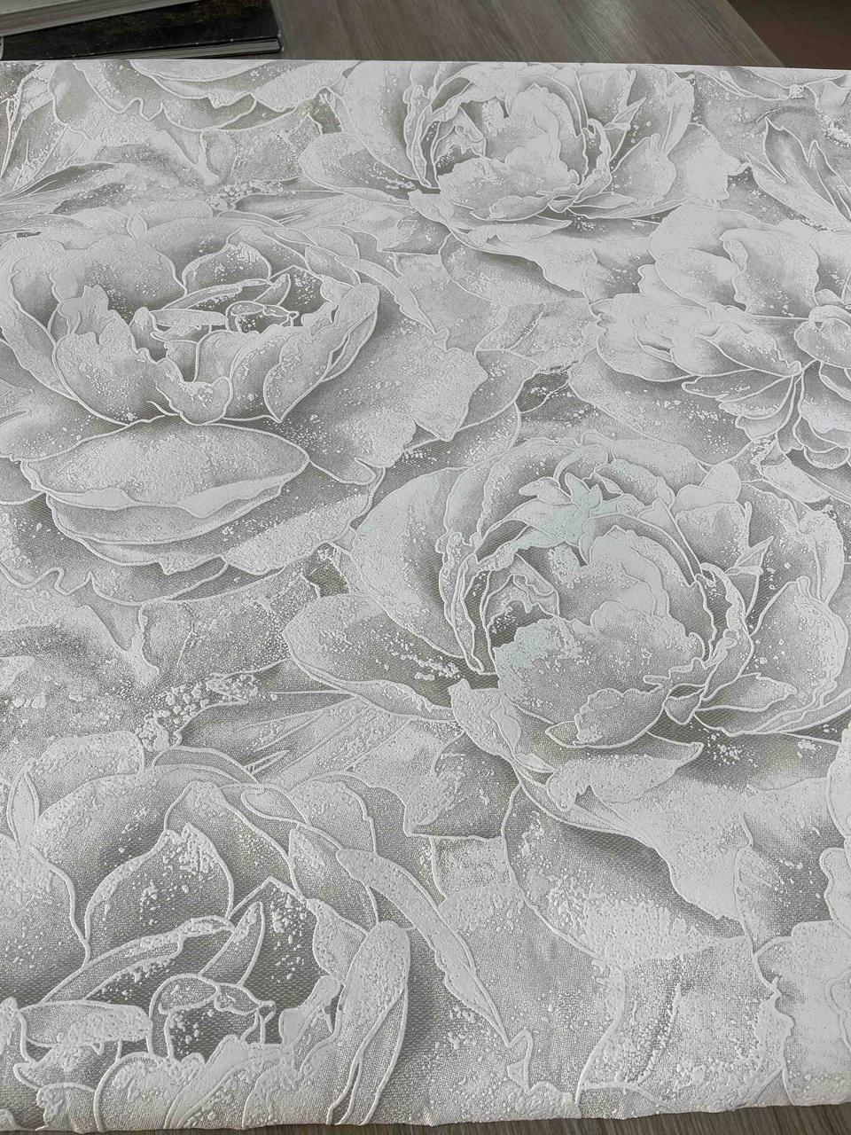 Обои виниловые Славянские обои Цветы на флизелиновой основе 10 м Серый (3751-01) Обои виниловые Славянские обои Цветы на флизелиновой основе 10 м Серый (3751-01)