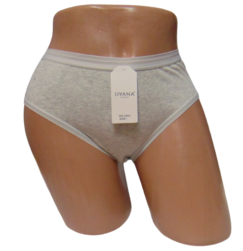 Женские трусики хлопковые Dyana 5623 в рубчик XL Серый (1723217248)