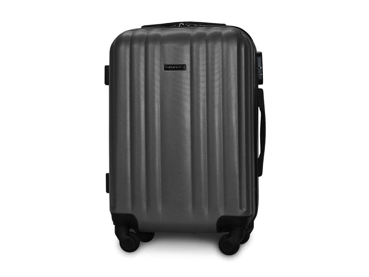 Чемодан под ручную кладь Fly 614 малый 54х37х22 см 41 л на 4 колесах Темно-серый