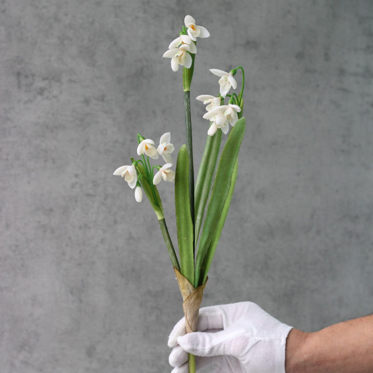 Искусственный букет Подснежников латекс 43 см Белый (2072209082)