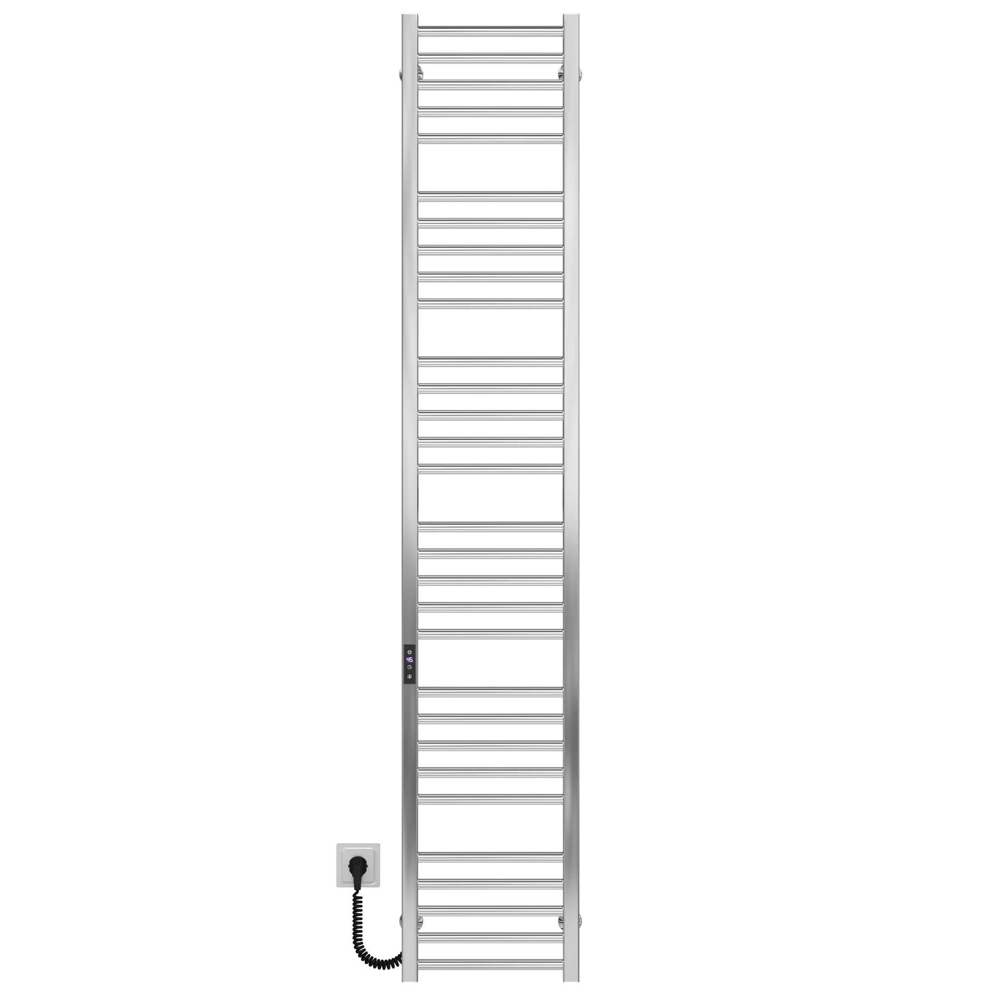 Полотенцесушитель электрический Deffi Lima П30 JD04 левое подключение нержавеющая сталь 300х1800 мм Хром (A.LI.180.30.30.E.C.L.2)