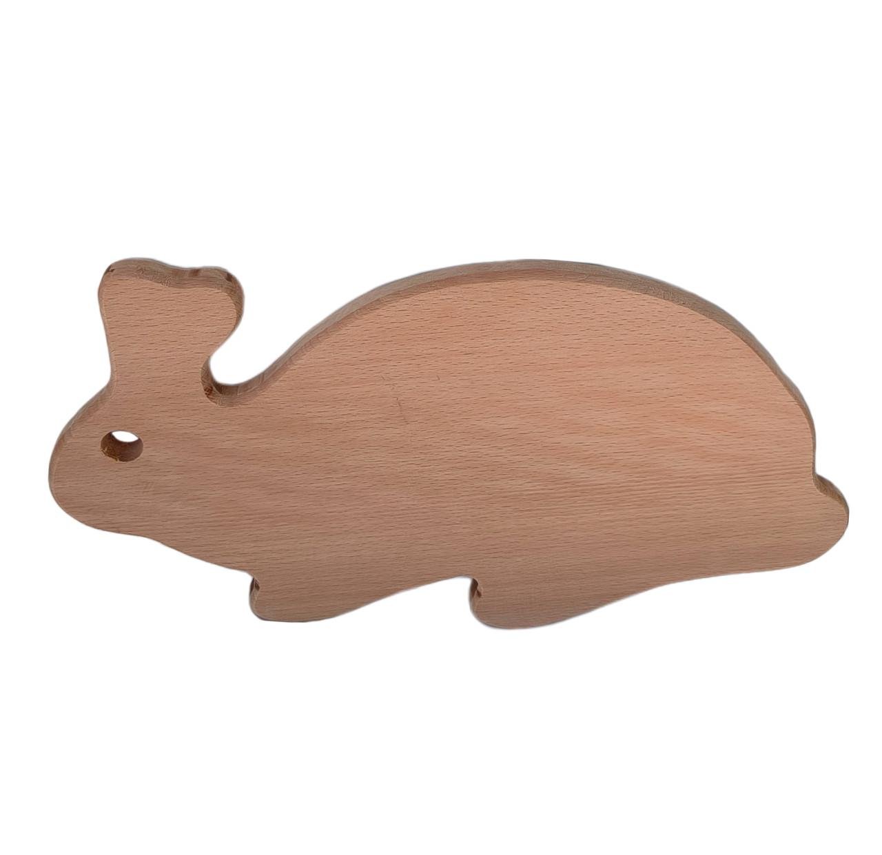 Заготовка для декупажу та розпису дошка обробна дерев'яна Зайчик символ 2023 35х19 см (747)