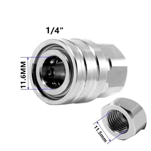 Фитинг гидравлический БРС 1/4" уплотнение STD для моек высокого давления нержавеющая сталь (927136) - фото 4 Фитинг гидравлический БРС 1/4" уплотнение STD для моек высокого давления нержавеющая сталь (927136) - фото 4