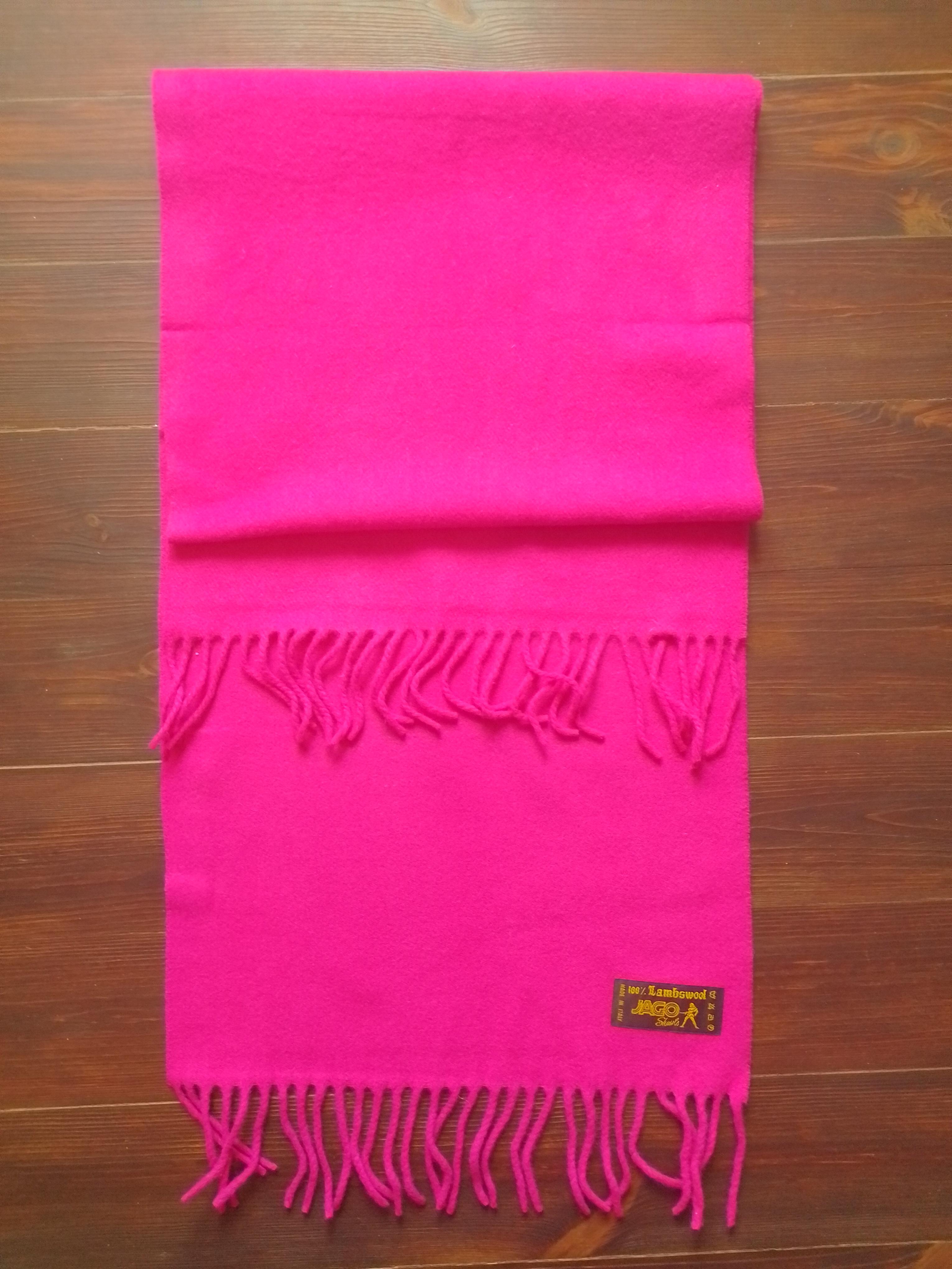Шарф шерстяной Jago 160х37 см Фуксия - фото 6