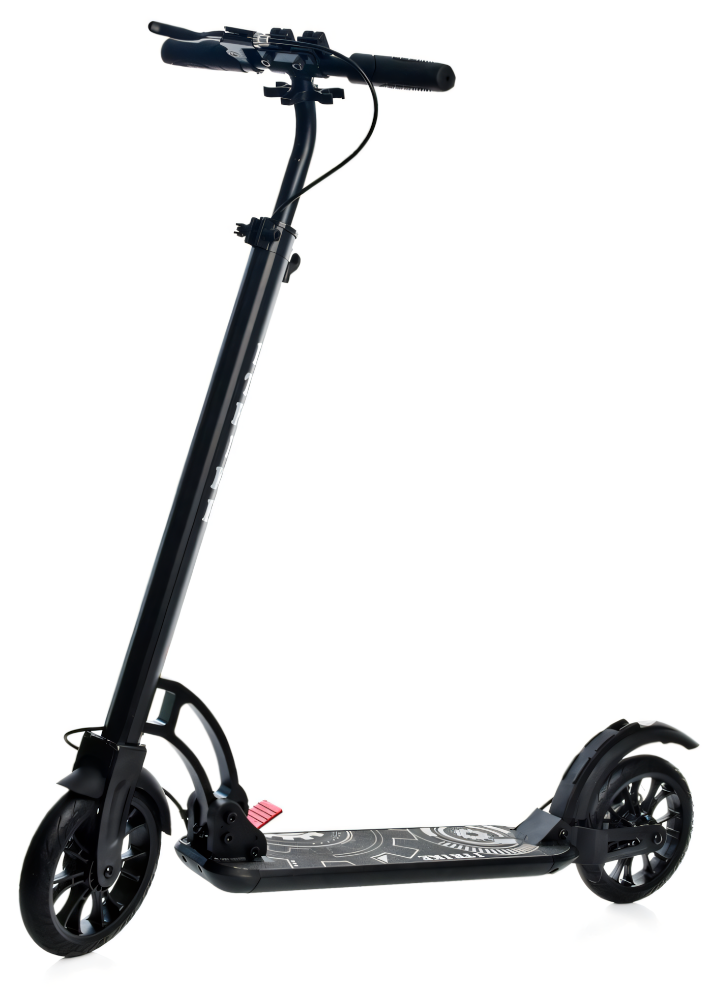 Самокат iTrike взрослый надежный алюминиевый с литыми колесами 200 мм Черный DS-171-S-297 (DS-171-S-297)