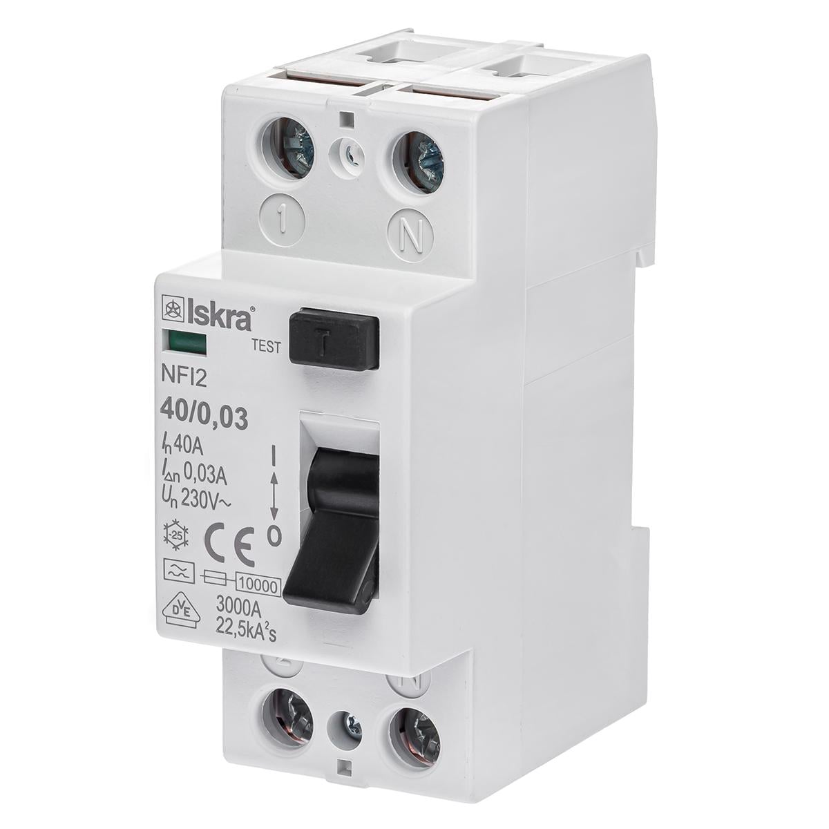 Устройство защитного отключения Iskra 40A 1Р+NA 30 mA 230/400 В NFI2 (30104240000)