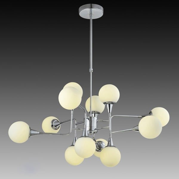 Люстра Flora 12 круглых сфер Белый (OK003/12/silver)