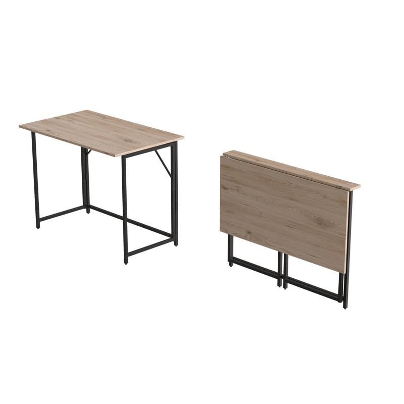 Стіл розкладний Ferrum-decor Moris метал/ДСП 16 мм Чорний/Дуб Сан-Марино (FRD-104670) - фото 8 Стіл розкладний Ferrum-decor Moris метал/ДСП 16 мм Чорний/Дуб Сан-Марино (FRD-104670) - фото 8