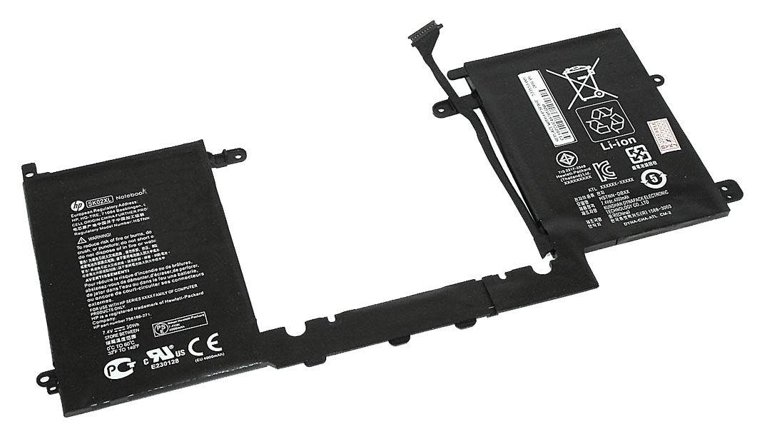 Батарея аккумуляторная для ноутбука HP SK02XL SPLIT 13-R 7,4 V 4000 mAh Black (col79010831) - фото 1