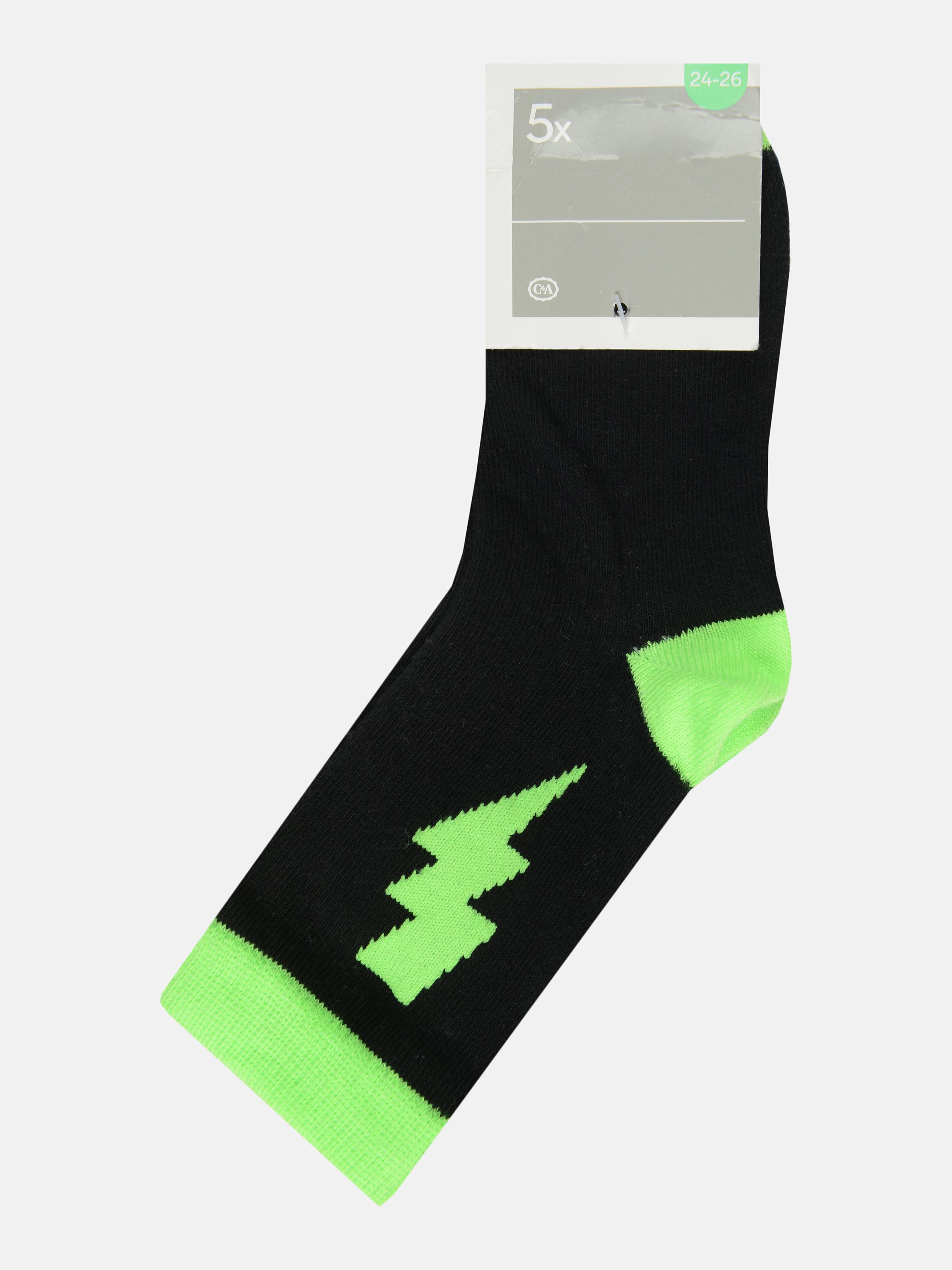 Шкарпетки C&A р. 24-26 5 пар Сіро-зелений (4185279892505)
