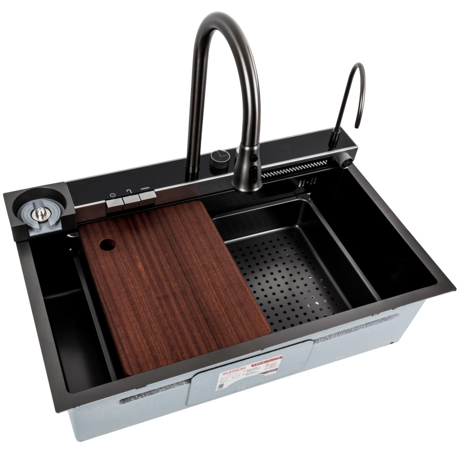 Мойка кухонная Platinum PLS-A39678 из нержавеющей стали прямоугольная 750x450 мм (173737) Мойка кухонная Platinum PLS-A39678 из нержавеющей стали прямоугольная 750x450 мм (173737)
