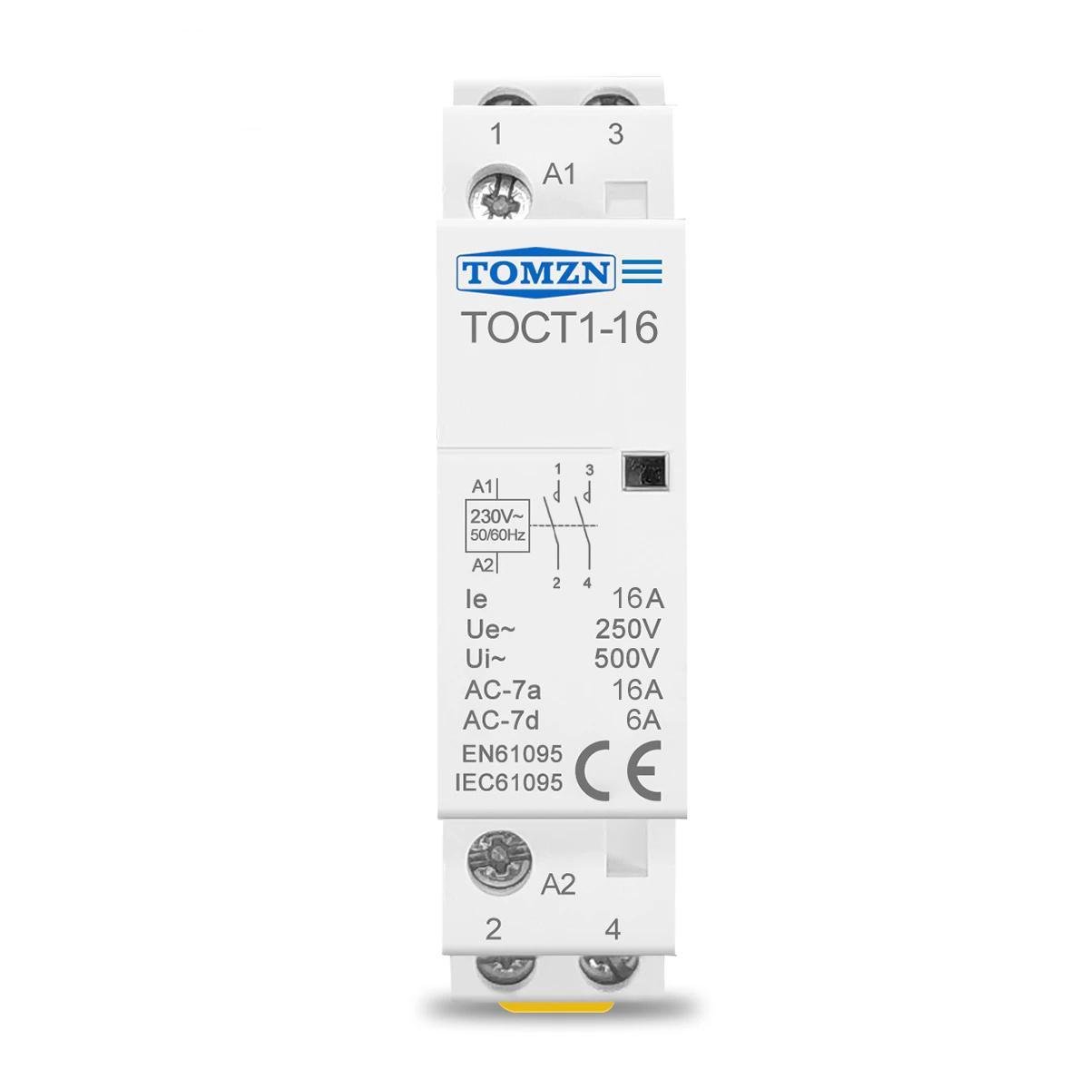 Контактор модульный TOMZN TOCT1-16 2P 16 А 2NO 220 V (TOCT1-16-AC-2NO)