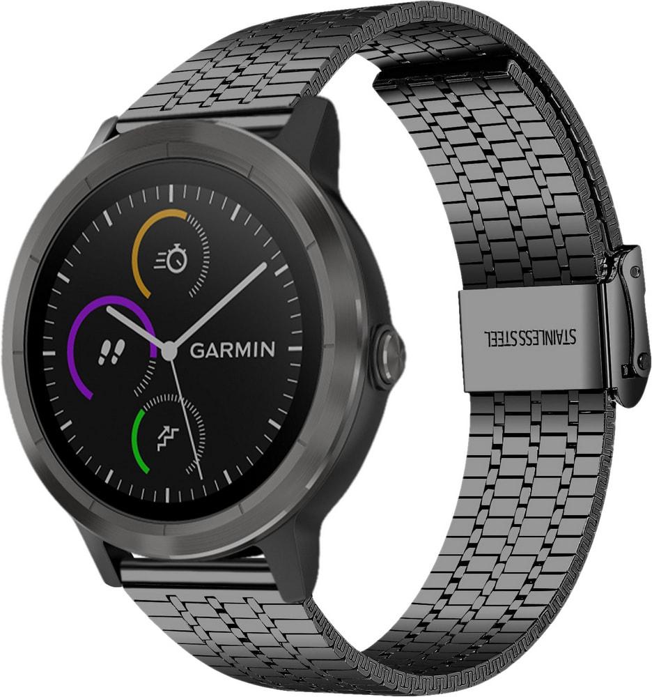 Браслет металлический Counic для Garmin Vivoactive 3 Black (34024-2B)
