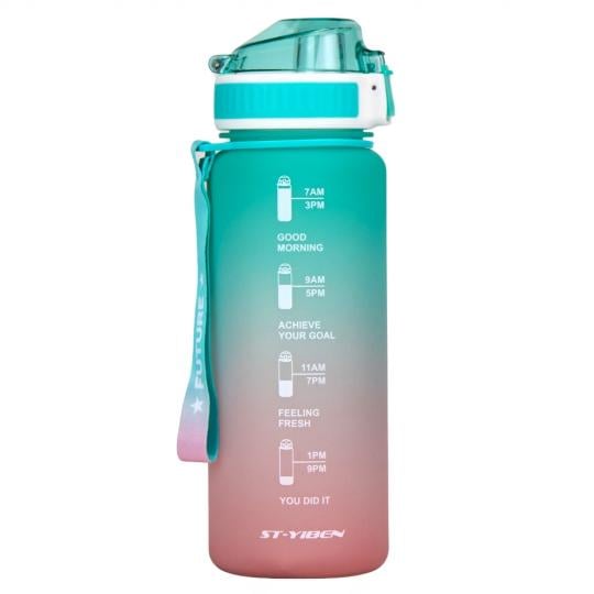 Пляшка для спорту Elisey You did it 850 мл Зелено-рожевий (9110-020)