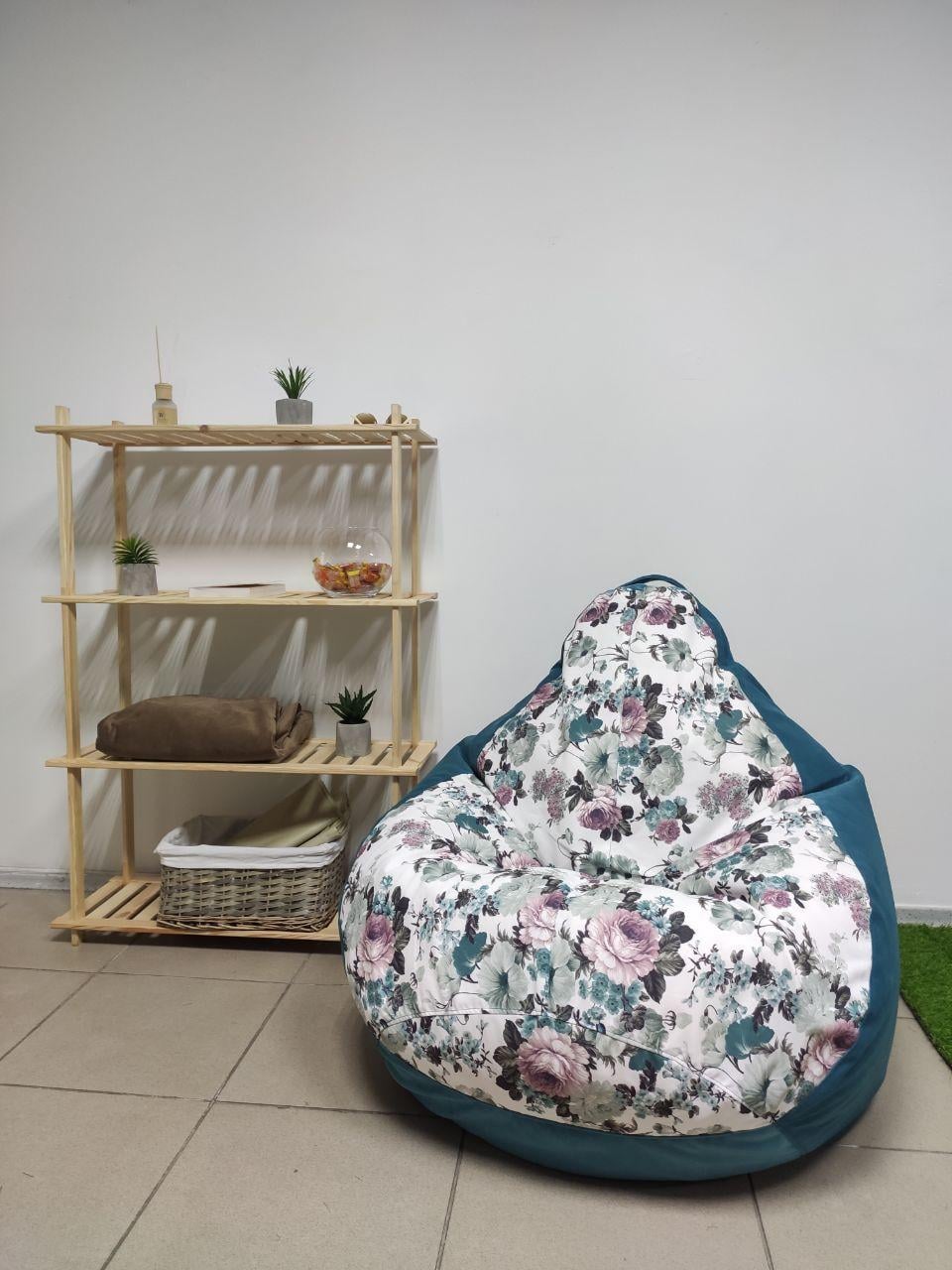 Бескаркасное кресло-мешок SkyPuff MEGA Груша Katania 1/Багира 11835 XXXL 160х120 см (1160033)