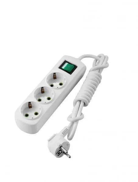 Подовжувач тримісний Lezard Letitia побутовий з/з з вимикачем 2 м (721-0302-302)