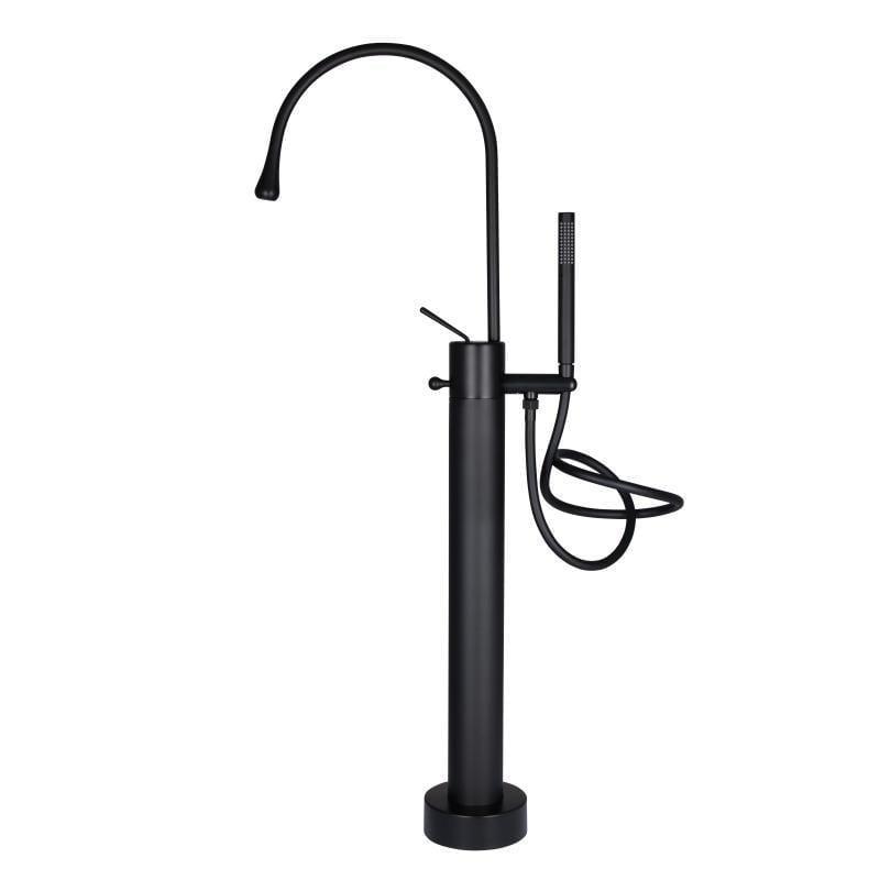 Смеситель для ванны Q-tap Virgo напольный QT1966103B Black Matt